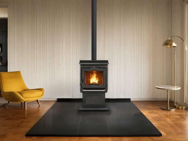 Forge & Flame Pathfinder P68 pellet stove with Harman technology
